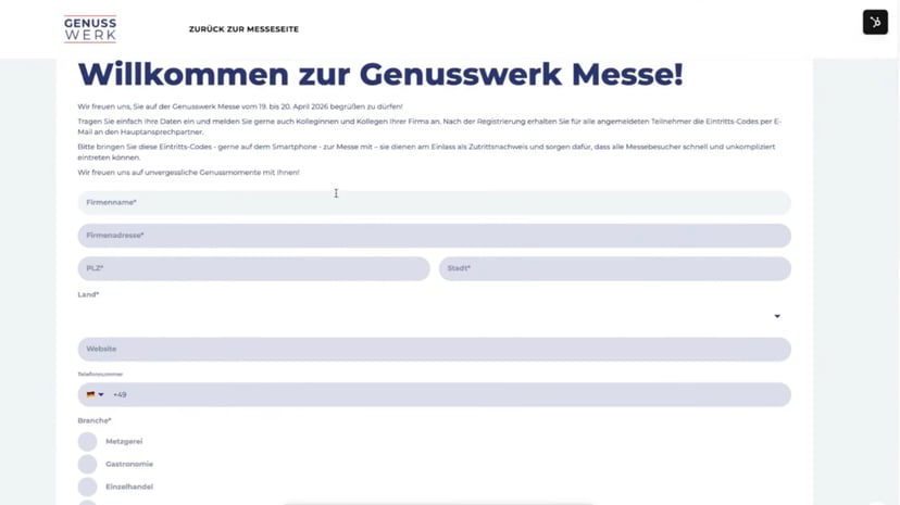 Anmeldung Event - GILDE